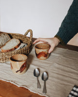 Rust Brushstroke Thumb Cup Homeware Naomi Grace Ceramics