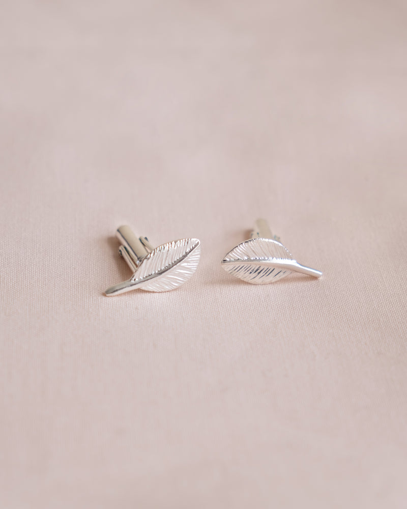 Ptarmigan Feather Cufflinks Accessories Jen Carter Pearson Silver  