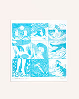 Salt on the Skin Risograph Print Artwork Prints by the Bay