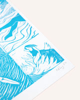 Salt on the Skin Risograph Print Artwork Prints by the Bay