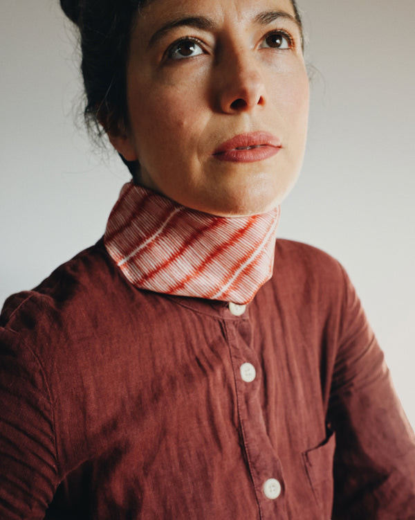Tatami Small Silk Scarf – Red Accessories Ellen Martin