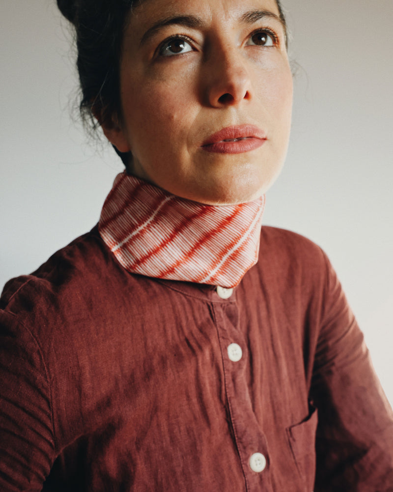 Tatami Small Silk Scarf – Red Accessories Ellen Martin