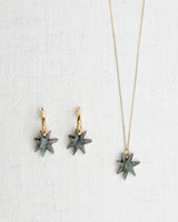 Hand Drawn Star Hoops – Smoke Black Sparkle Jewellery Pepper You