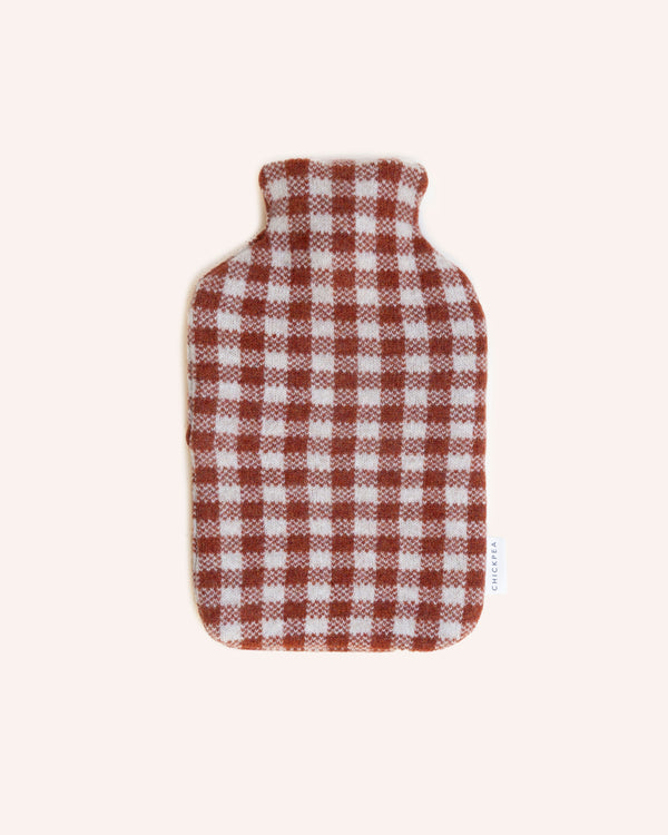 Hot Water Bottle – Rust Gingham Beauty & Wellness Chickpea