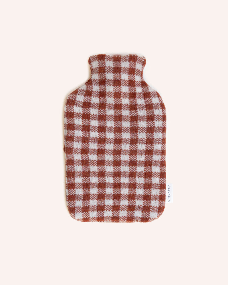 Hot Water Bottle – Rust Gingham Beauty & Wellness Chickpea