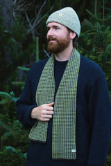 Small checked Scarf – Green Accessories Rove Knitwear