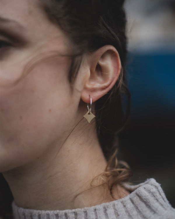 Kate Brass and Silver Earrings Jewellery Roake