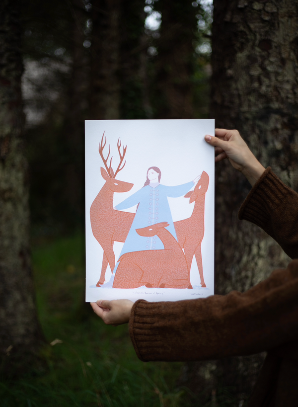 Cailleach Beinn a'Bhric Folklore Print