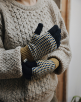 Unisex Lambswool Gloves in Navy Knitwear Rove Knitwear