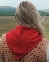 Pointelle Neckerchief – Red Knitwear Rove Knitwear