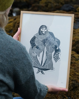 Dark Blue Jenny Lino Print