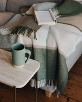 Block Check Wool Throw – Olive Homeware Tweedmill