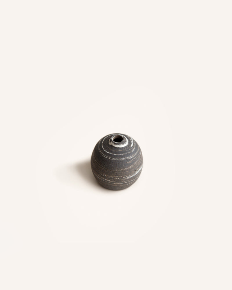 Skye Sand Vase in Black Marble - Mini