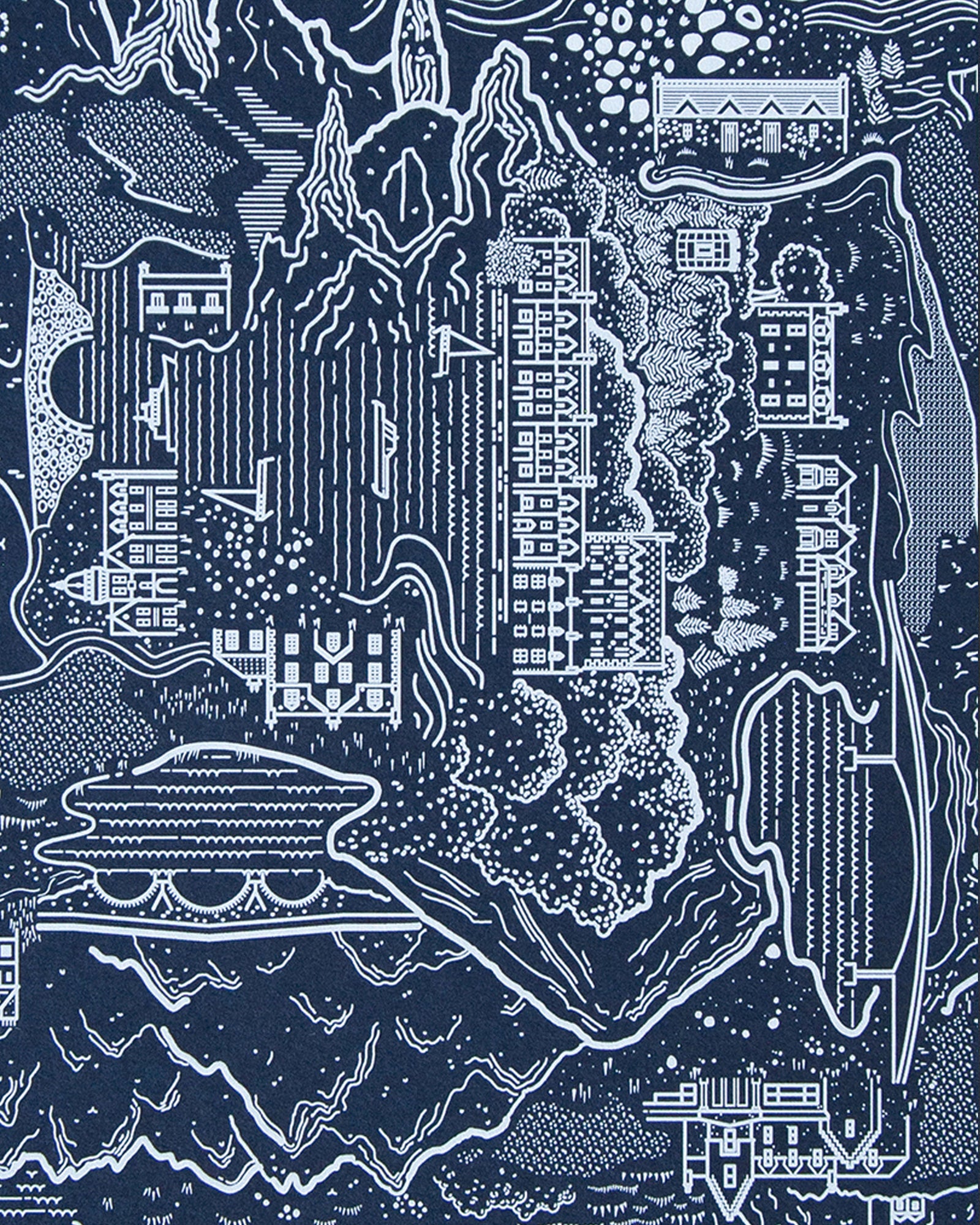 Isle of Skye Map Square Print – Òr
