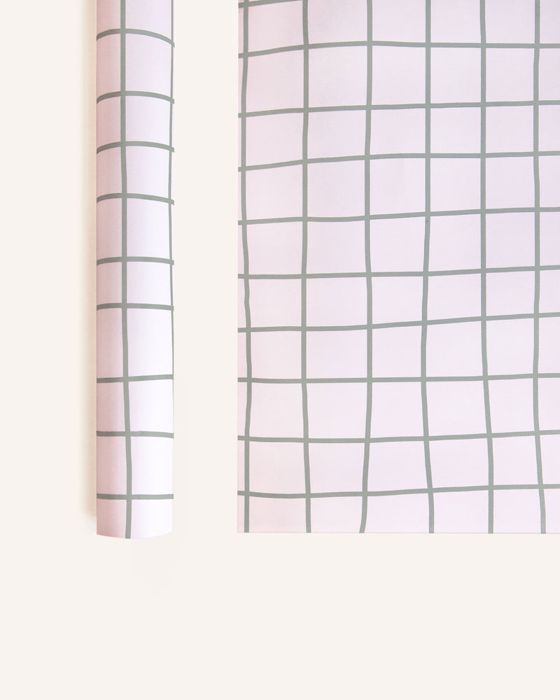 Pink Grid Wrapping Paper
