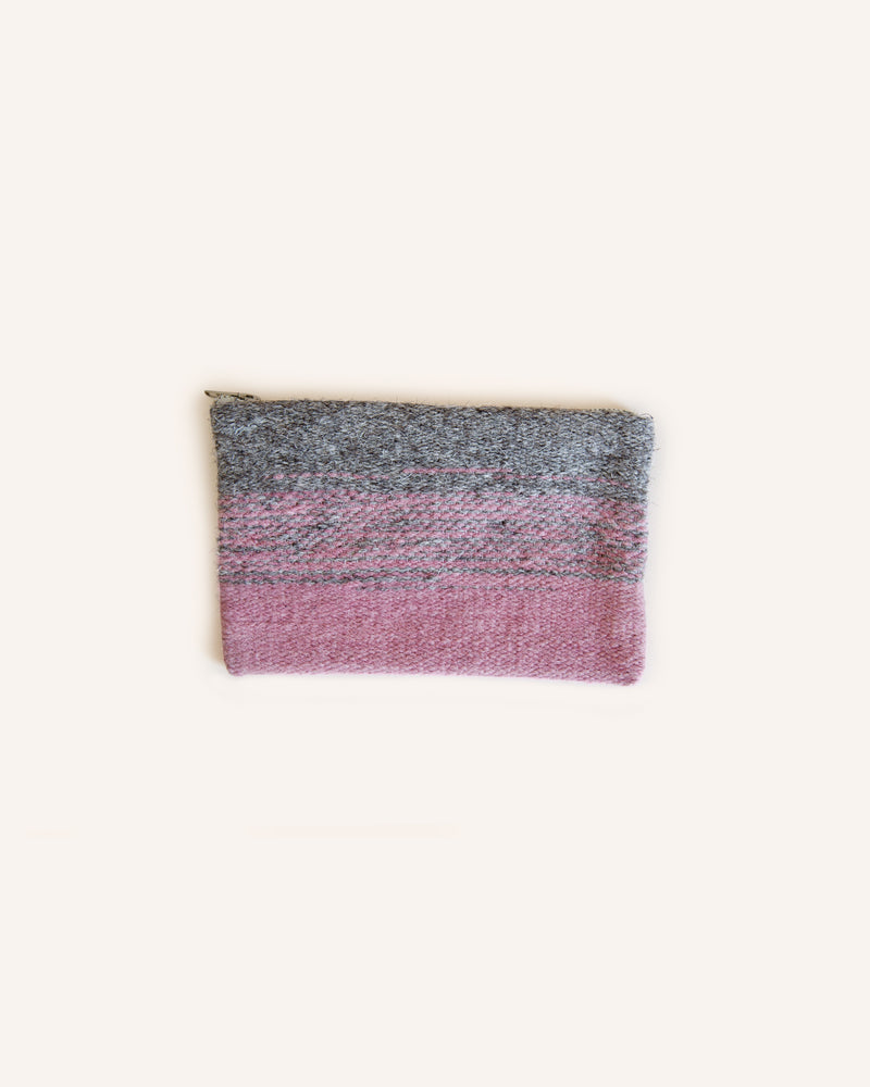 Pink Woven Wool Purse