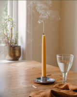 A pair of Beeswax Tall Candles Homeware Moorlands Candles   