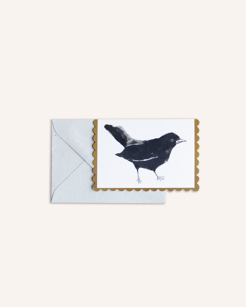 Blackbird Mini Greetings Card