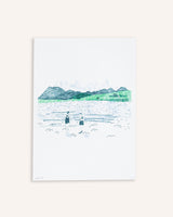 Skye Swimmers Risograph Print