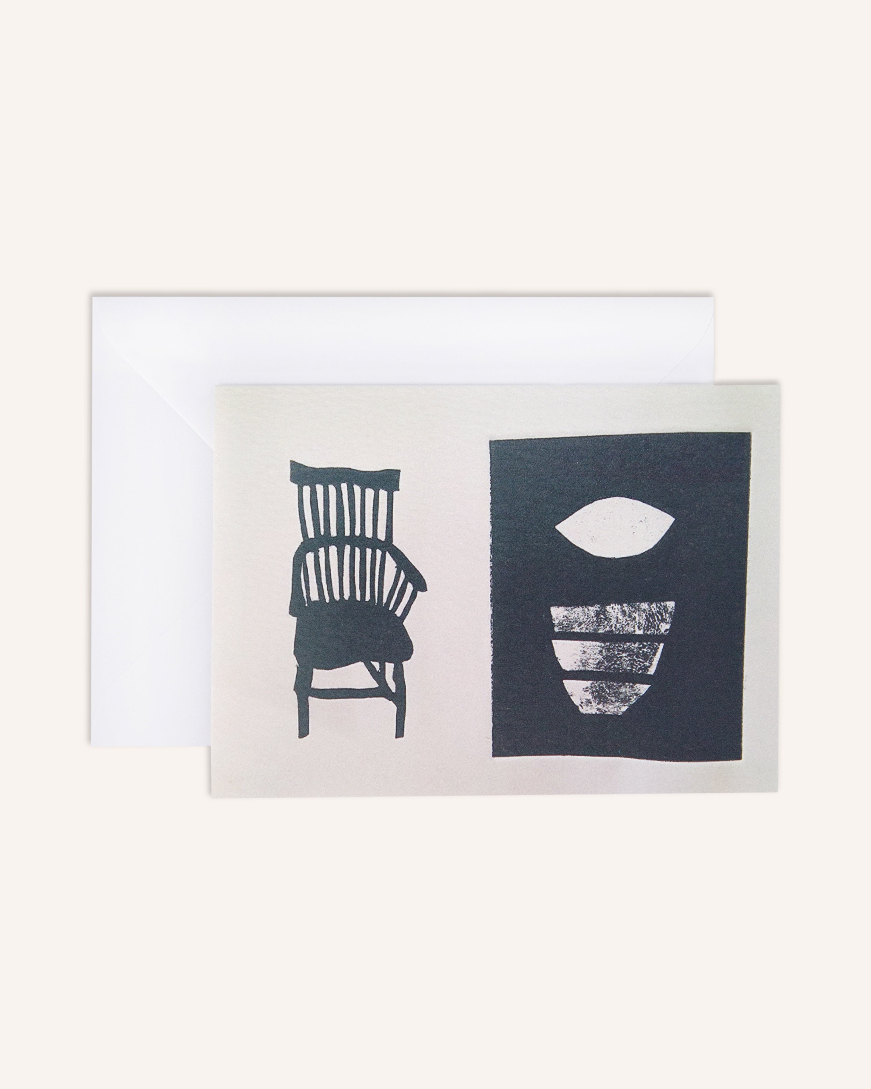 Monochrome Chair Greetings Card – Òr