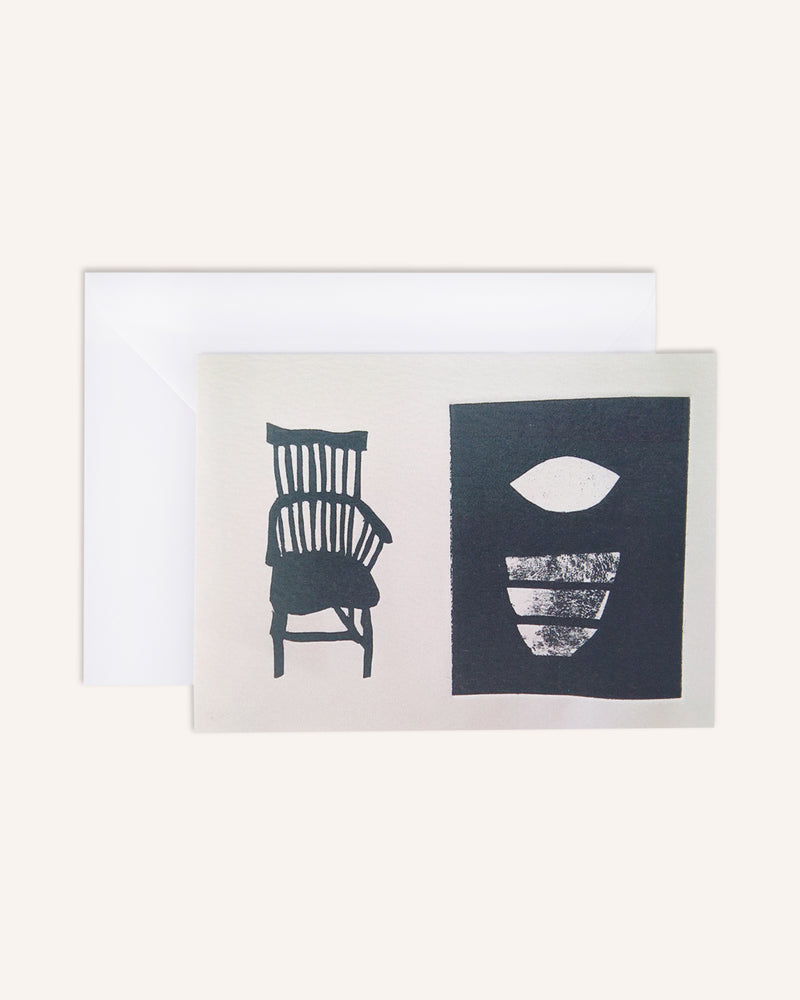 Monochrome Chair Greetings Card