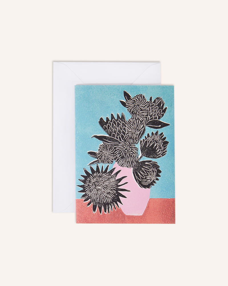 Chrysanthemums Greetings Card