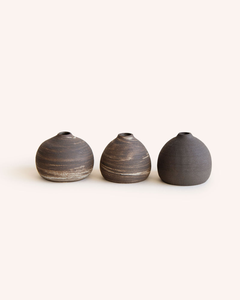 Skye Sand Vase in Black Marble - Mini