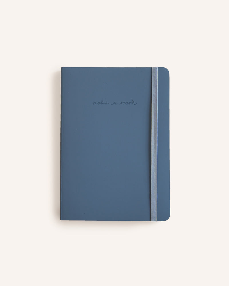Dusty Blue Recycled Leather Notebook