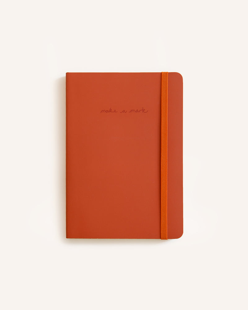 Burnt Orange Recycled Leather Notebook