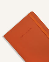 Burnt Orange Recycled Leather Notebook