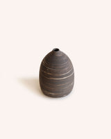 Skye Sand Vase in Black Marble - Medium