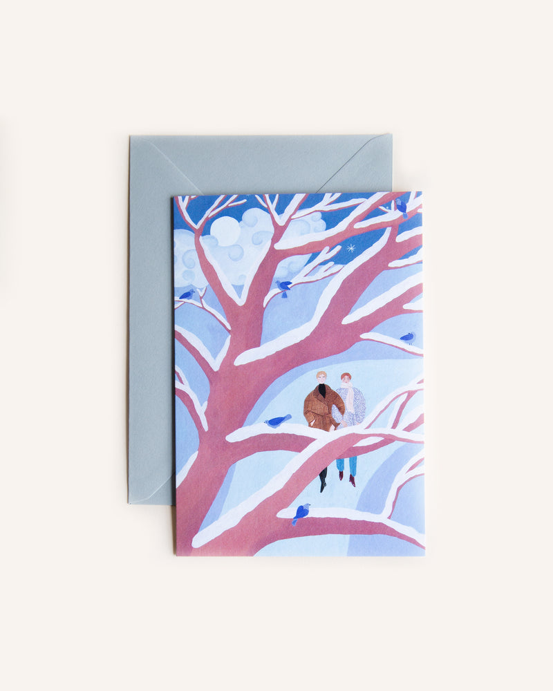 Little Bird of Winter Greetings Card Homeware Wrap   