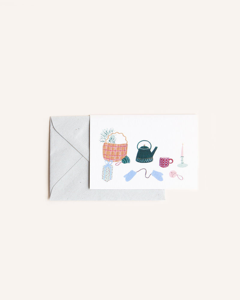 Winter Home Mini Greetings Card
