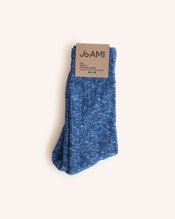 Blue Cotton Socks Accessories Jo-AMI   