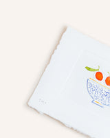 Oranges Bowl Hand-painted Embossing