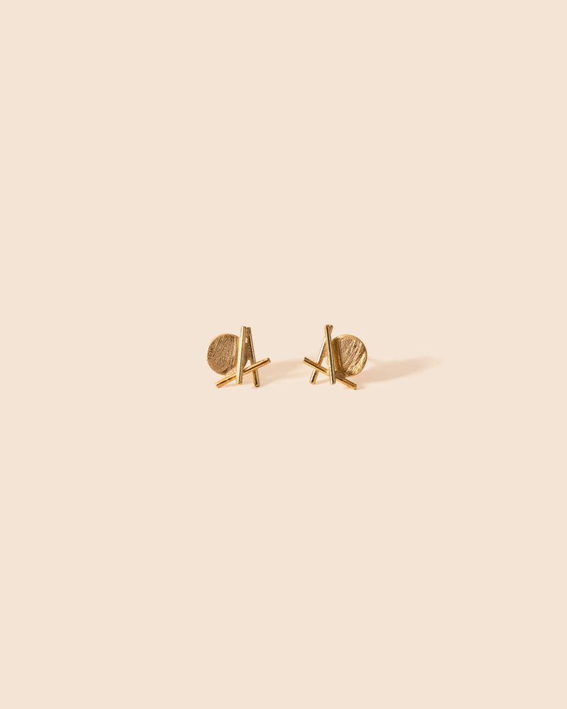 Mini Buoy Cluster Studs Accessories Heather McDermott 18ct Gold Plate  